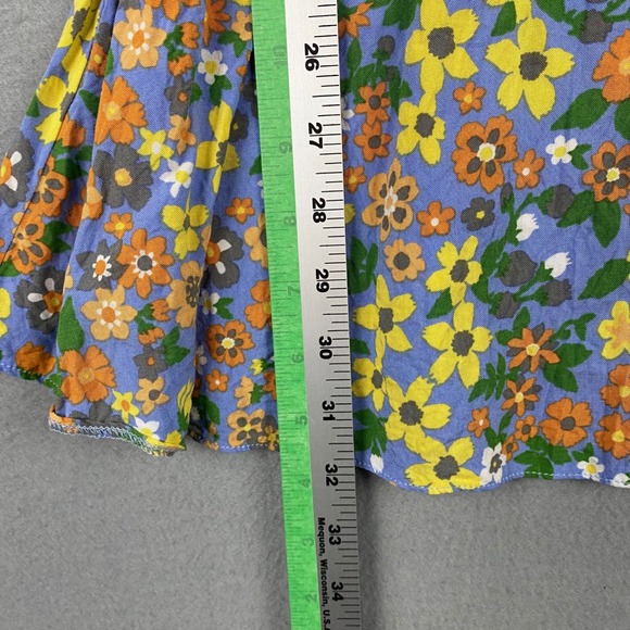 ASOS‎ DESIGN Square Neck Long Sleeve Floral Print Mini Dress Women's Size 6 - Picture 7 of 7